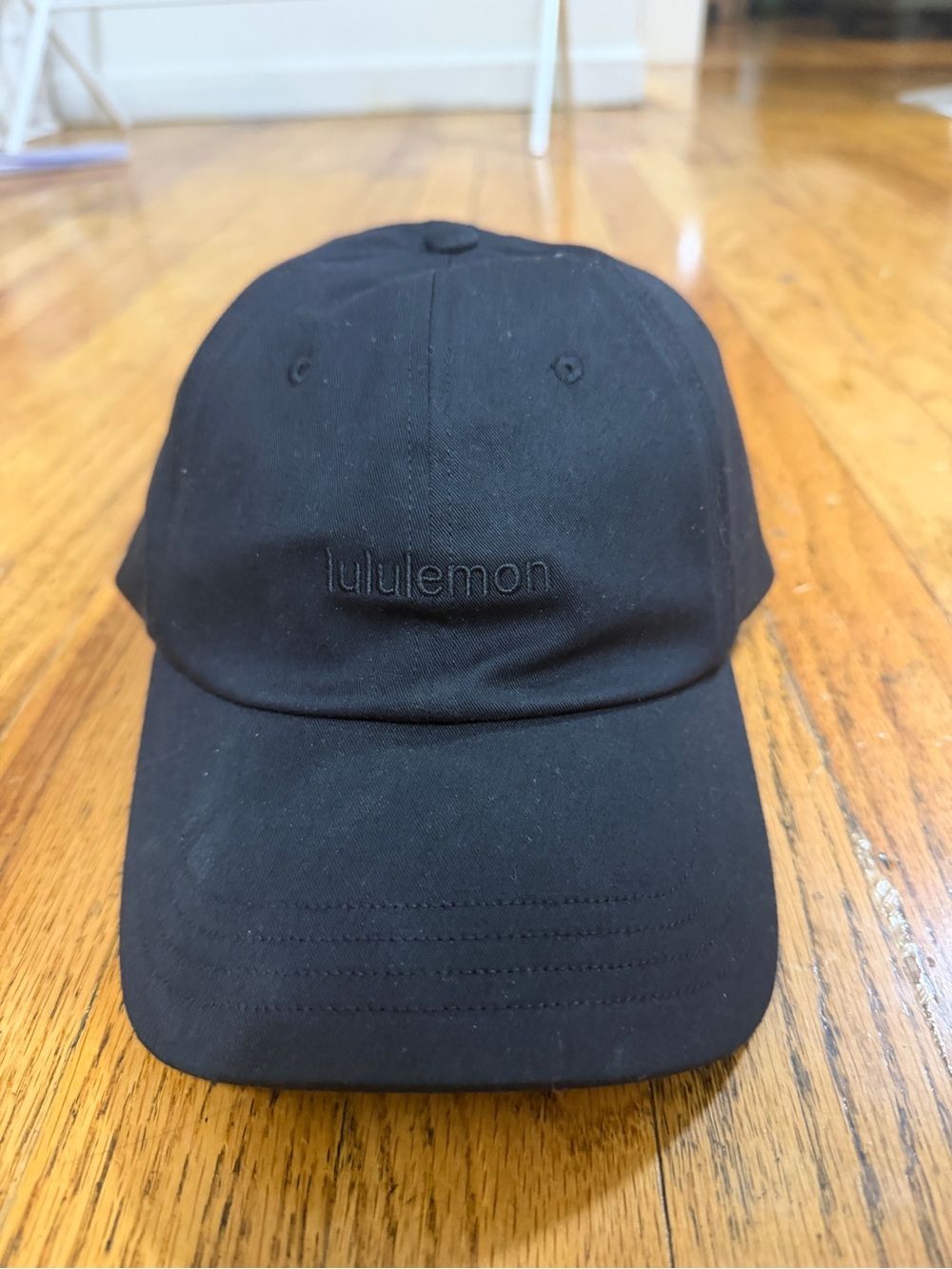 lululemon athletica Black Embroidered Logo Cap